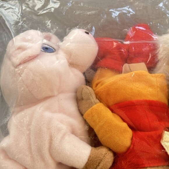 Black Cauldron Gurgi Hen Wen Fairfolk Disney Store Bean Bag 8" Plush Set of 3 - Picture 3 of 10